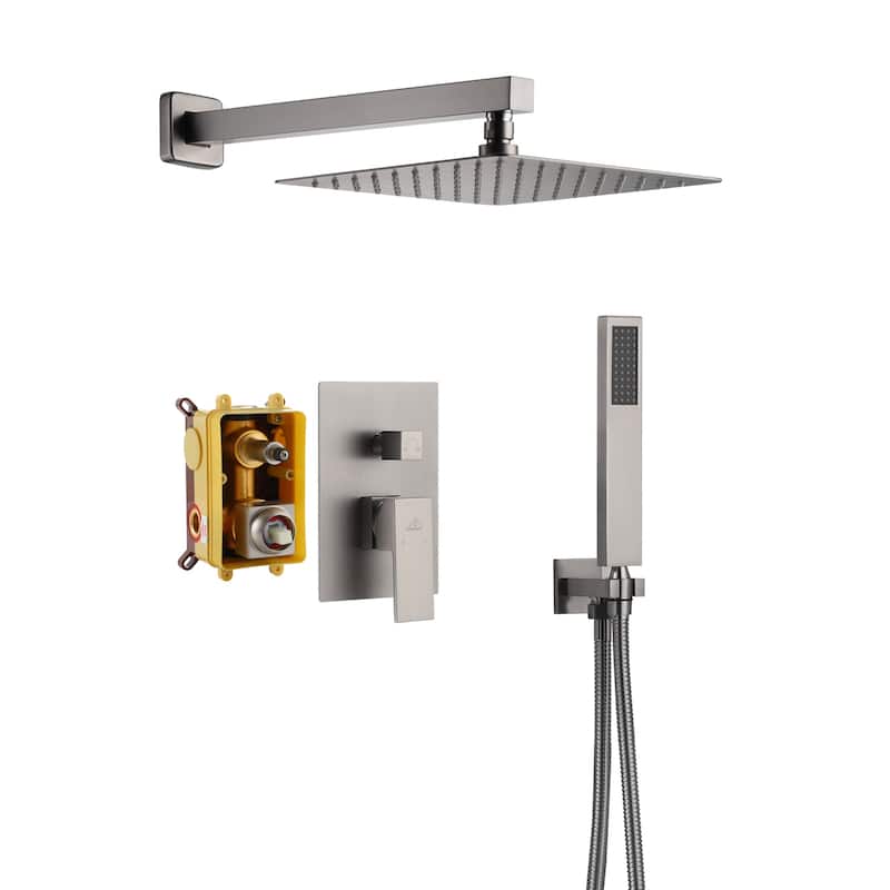2 Function 10-inch Wall Mounted Dual Shower Heads Shower System