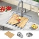 preview thumbnail 2 of 30, Kraus 15 in. Topmount Workstation Stainless Steel Outdoor Kitchen Sink
