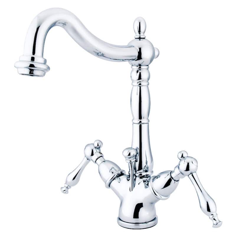 Kingston Brass Naples 1.2 GPM Single Hole Deck Mounted Bathroom Faucet - Polished Chrome