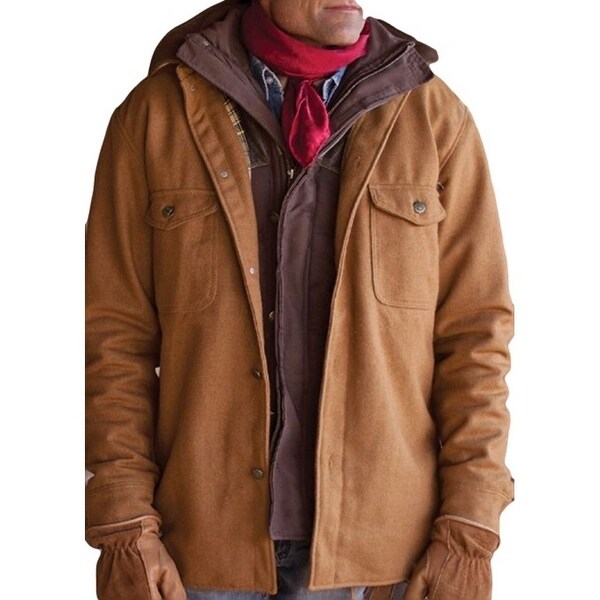StS Ranchwear Western Jacket Mens Wool Lined Clifton Camel STS8243 - Overstock - 15380929
