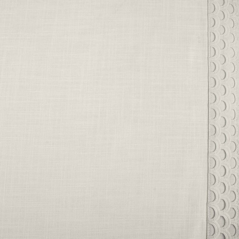 Exclusive Fabrics Bordered Textured Cotton Curtains For Bedroom & Living Room Curtains - Single Panel Drapes