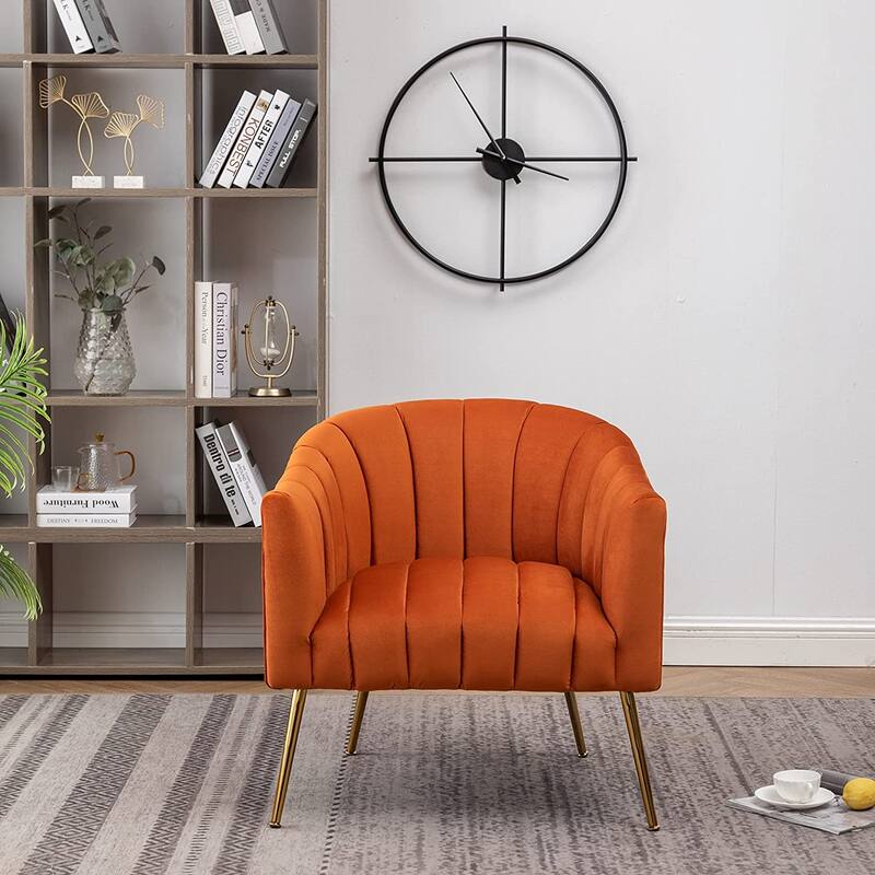 SEYNAR Velvet Upholstered Accent Chair and Loveseat Set