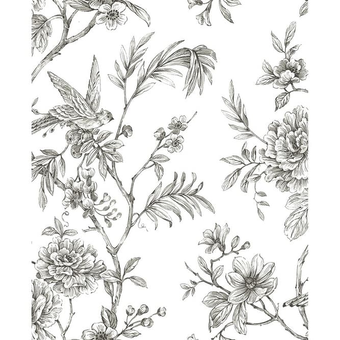 NuWallpaper Charcoal Longwood Peel & Stick Wallpaper - 216in x 20.5in x 0.025in