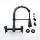 preview thumbnail 20 of 27, Dornberg Wall Mounted Pull Down Bridge Kitchen Faucet