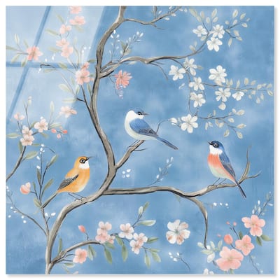 Birds in the Branches II Acrylic by Art Remedy, Ready to Hang