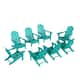 Laguna Poly Folding Adirondack Chair (Set of 8) - Turquoise