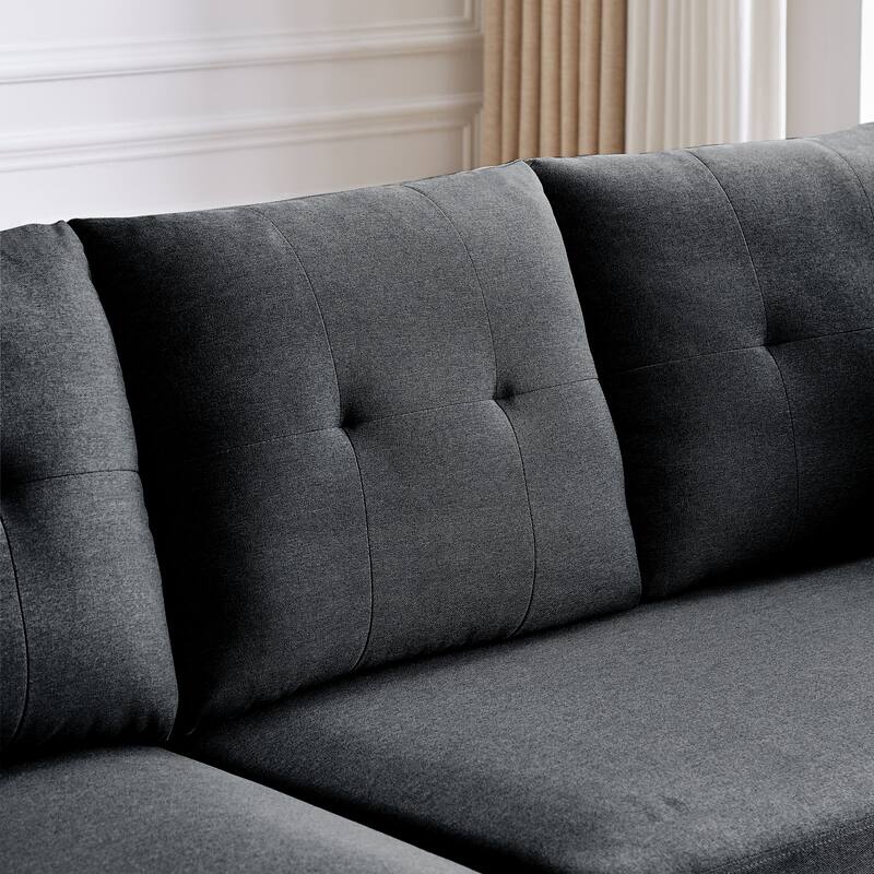 Modular Sectional Sofa Couch L Shaped With Chaise Storage Ottoman and Side Bags For Living Room