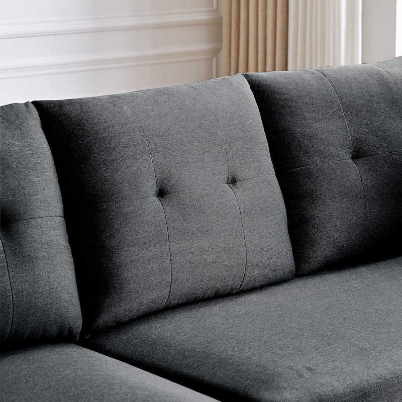 Modular Sectional Sofa Couch L Shaped With Chaise Storage Ottoman and Side Bags For Living Room