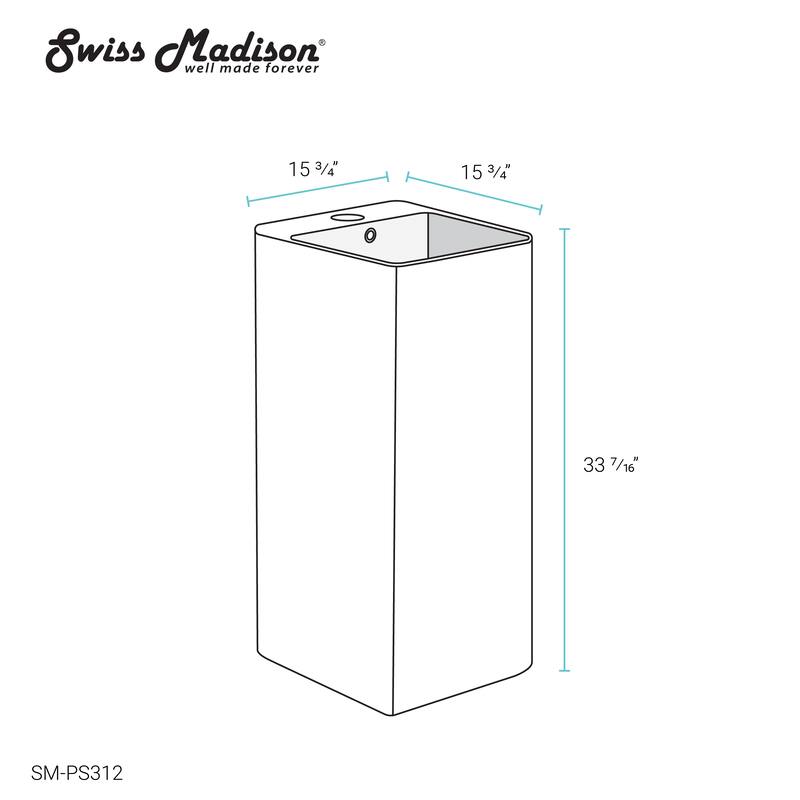 Concorde One Piece Pedestal Sink
