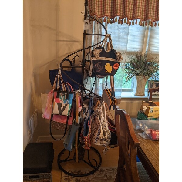 spiral handbag rack