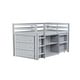 preview thumbnail 21 of 19, Rubber Wood Twin Loft Bed with Safety Guardrail and Pulling-Out Desk