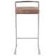 preview thumbnail 44 of 51, Silver Orchid Forrest Stackable Stainless Steel Bar Stool (Set of 2) - N/A Cowboy Brown