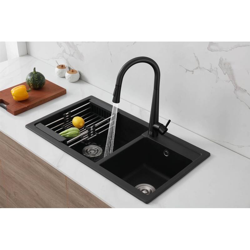 Indigo Home Single Handle Pull Down Sprayer Kitchen Faucet