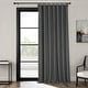 preview thumbnail 1 of 160, Exclusive Fabrics Textured Faux Linen Extra Wide Room Darkening Curtains for Bedroom & Living Room Curtains (1 Panel) 100 X 108 - Dark Gravel