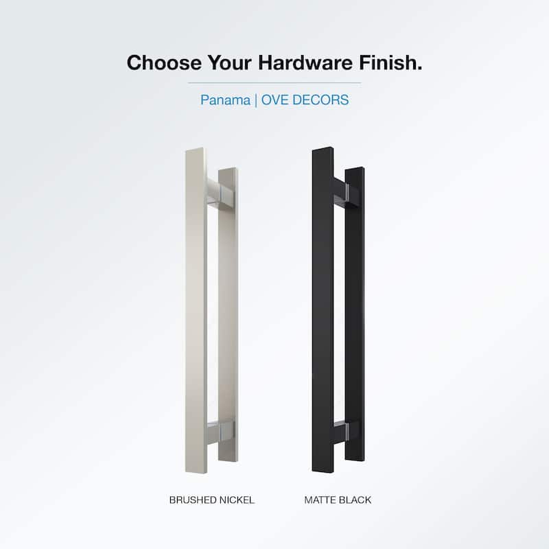 OVE Panama Alcove Frameless Pivot Hinge Shower Door Kit with Base Pan, 2025