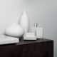 3-Piece Countertop Accessories Set Spirella Roma White And Silver Stoneware