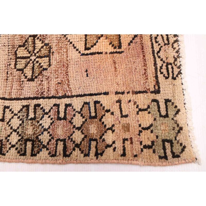 ECARPETGALLERY Hand-knotted Antalya Vintage Beige Wool Rug - 3'10 x 12'8