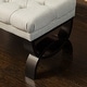 preview thumbnail 25 of 63, Scarlette Tufted Fabric Ottoman Bench by Christopher Knight Home - 41.00" L x 17.25" W x 16.75" H