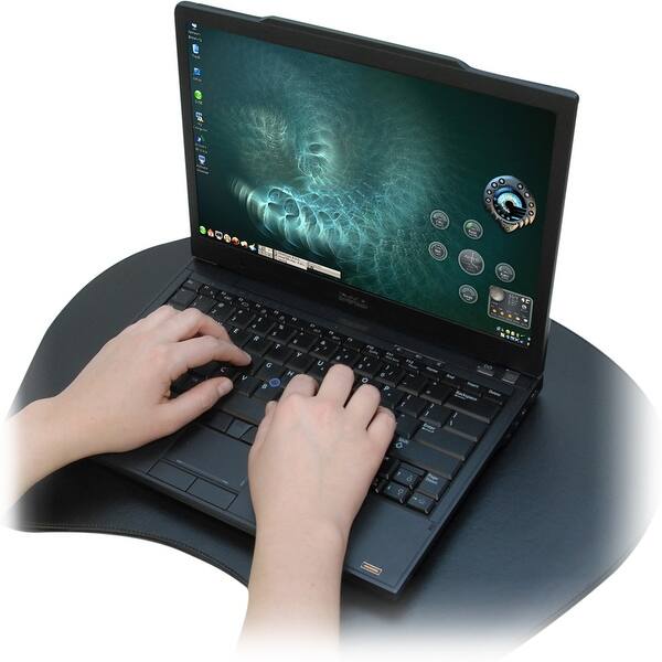 Shop Handstands Laptop Lapmat Black Faux Leather Lap Desk