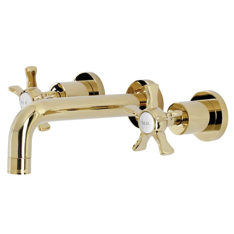Kingston Brass Hamilton Two-Handle 3-Hole Wall Mount Bathroom Faucet