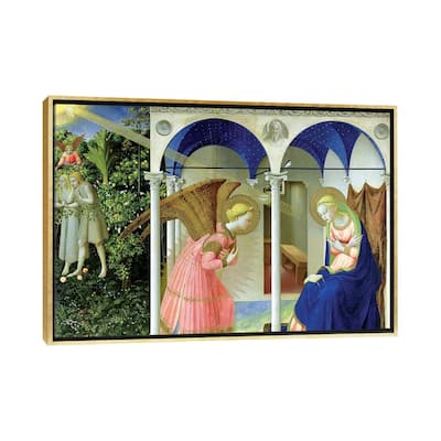 iCanvas "The Annunciation, Convent of Santo Domenico in Fiesole, 1426 (Museo del Prado)" by Fra Angelico Framed Canvas Print