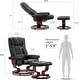 preview thumbnail 11 of 35, MCombo Set of 2 Swivel Recliner Chair with Wood Base and Ottoman
