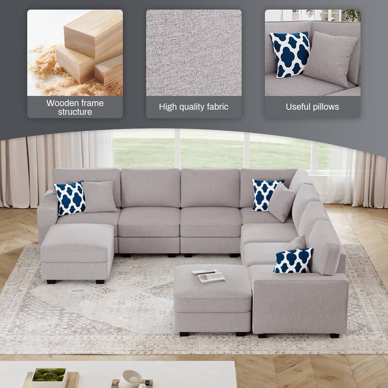 9 Piece Modular Flexible Combination Sectional