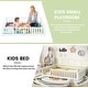 preview thumbnail 66 of 79, Modern Floor Bed with Safety Guardrails and Door, Suitable for Kids
