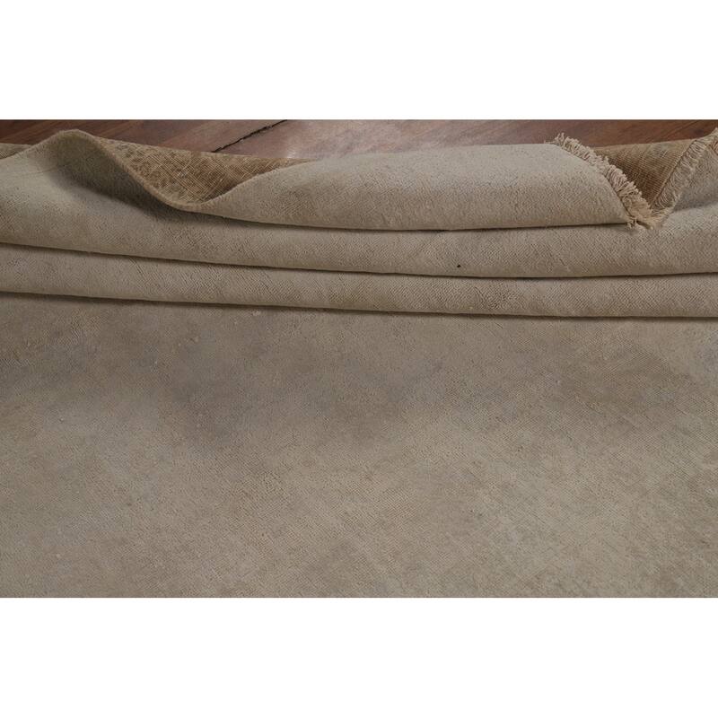 Distressed Tabriz Persian Vintage Rug Bedroom Handmade Wool Carpet - 6'6" x 10'4"