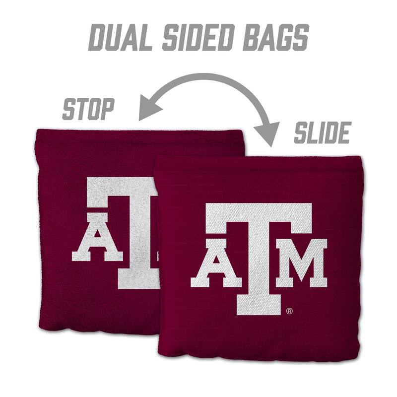 Texas A&M Aggies NCAA Dual Sided Pro Stop & Slide Cornhole Bags