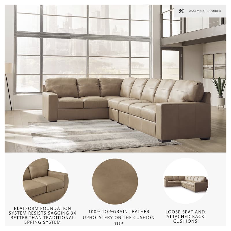 Signature Design by Ashley Bandon Brown 4-Piece Sectional - 153"W x 100"D x 41"H