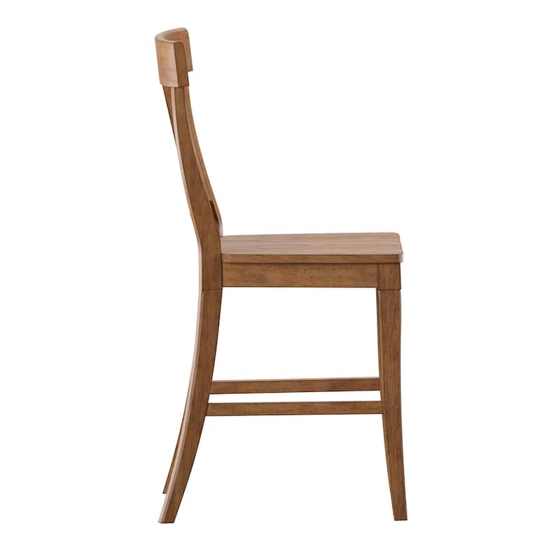 Eleanor Panel Back Wood Counter Chair (Set of 2) by iNSPIRE Q Classic