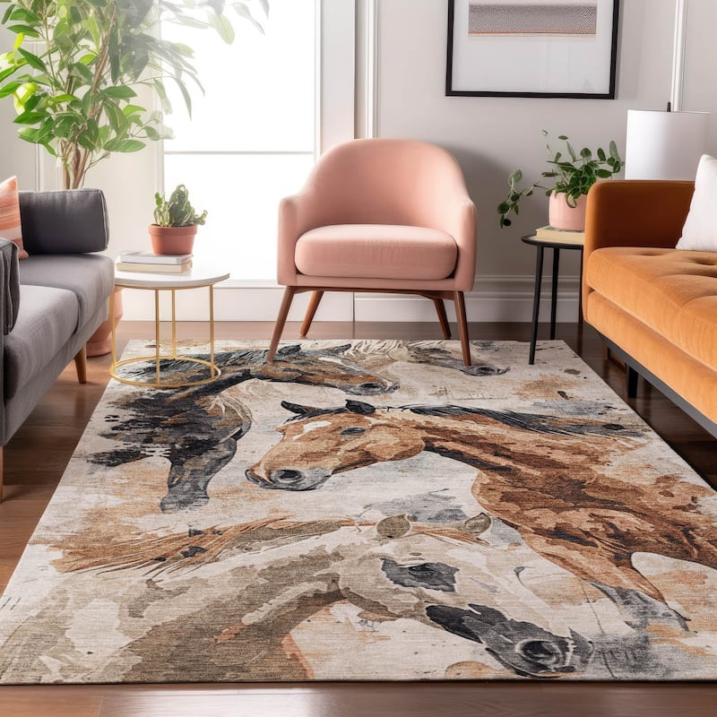 Premium Washable Super Soft Horses Mayfield Rug