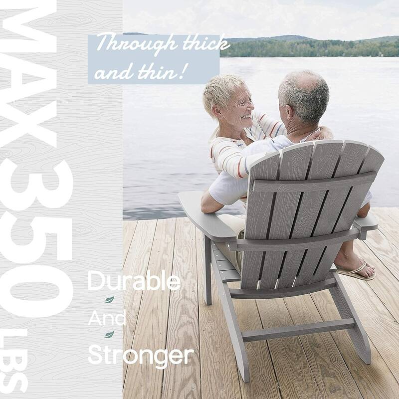 WINSOON All Weather HIPS Outdoor Plastic Adirondack Chair