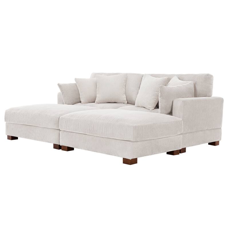 88" Convertible Larger Couch Modular Sectional Sofa Set
