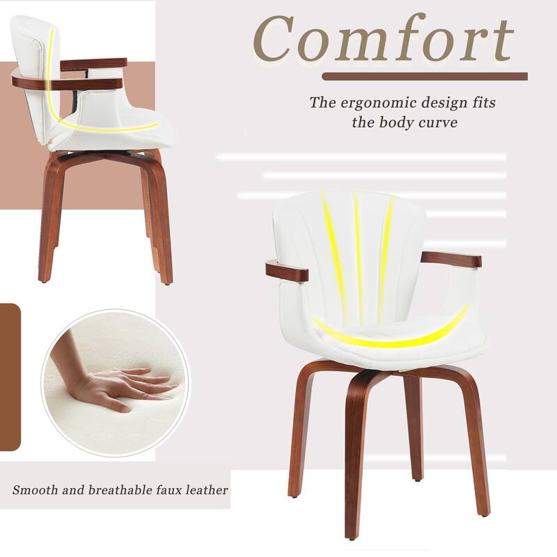 Upholstered Swivel Accent Chair Dining Chairs (Set of 2)