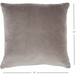 Taupe Velvet Modern Throw Pillow - On Sale - Bed Bath & Beyond - 39555818
