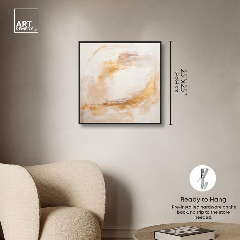 Golden Orb I Canvas by Art Remedy