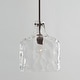 preview thumbnail 2 of 6, 1-Light Clear Water Glass Shade Pendant