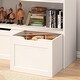 preview thumbnail 4 of 5, Large Capacity White Kids Toy & Book Storage Cabinet Organizer with Removable Wheeled Drawers, MDF Nursery Organizer