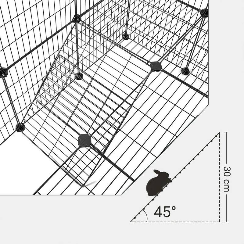 Black Metal Foldable Apartment-Style Pet Playpen with Secure Lock & Indoor,Outdoor Use