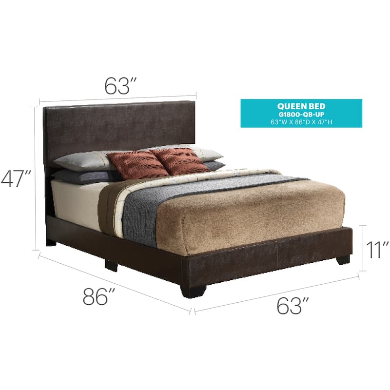 Cappuccino Queen Bed with Casual Transitional Style, Warm Finish and Spacious Frame for Cozy and Stylish Bedroom Comfort