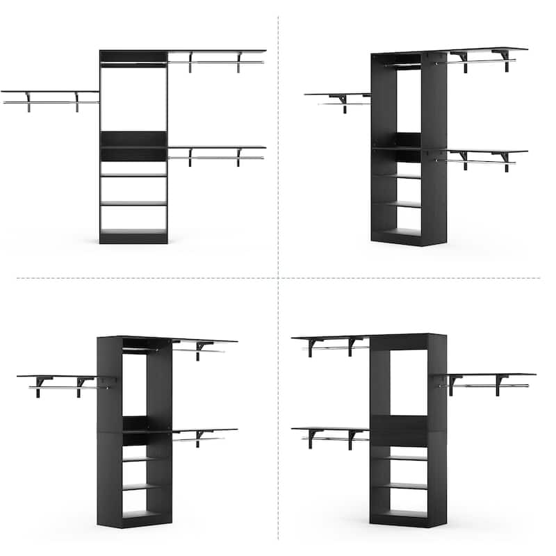 96'' W Adjustable Closet Organizer System for Walk-in and Reach-in Closet