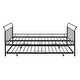 preview thumbnail 13 of 40, Metal Daybed with Trundle Bed and Curved Handle