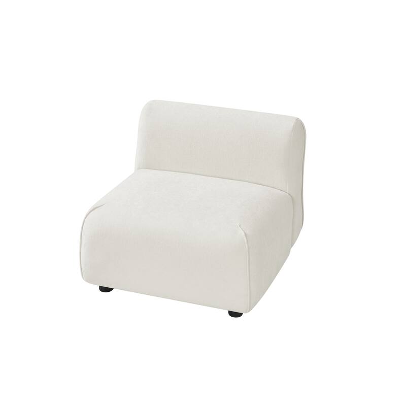 Christopher Knight Home - Marcella Modern Plush Upholstered Accent Chair with Curved Padded Back and Non-slip Feet
