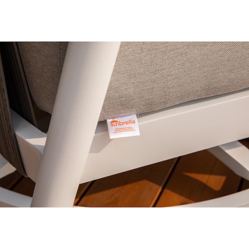 Santorini Powder-Coated Aluminum Lounge Chair with Sunbrella® Cushions