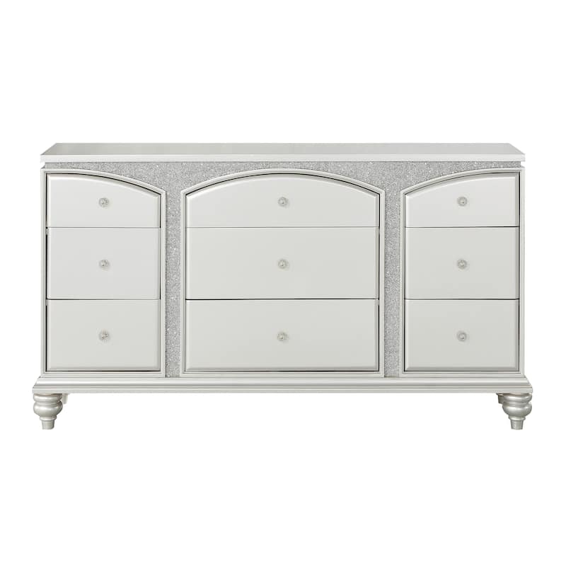 Clarke Platinum 9-Drawer Dresser