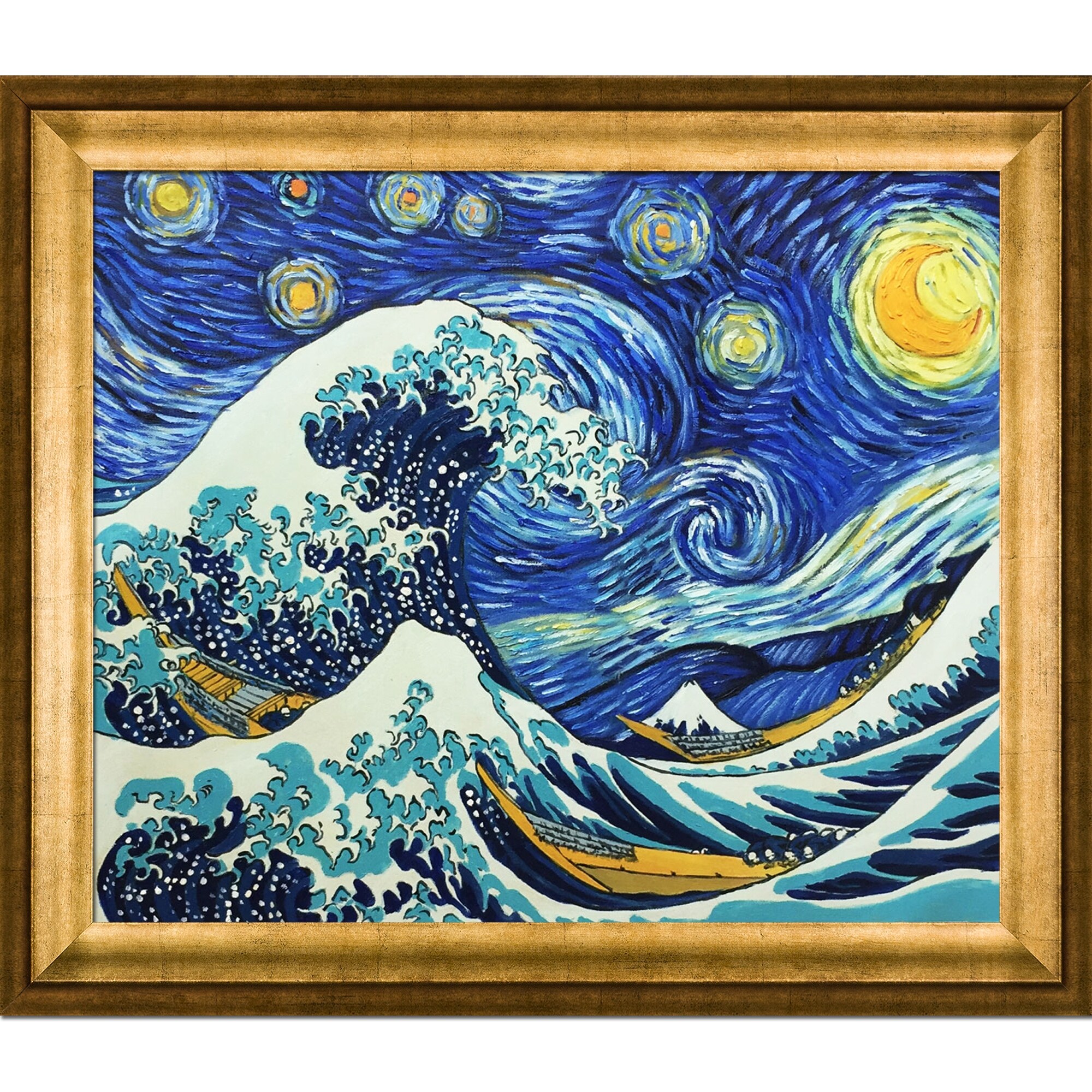 La Pastiche Vincent Van Gogh 'Starry Night Wave Collage' (Artist