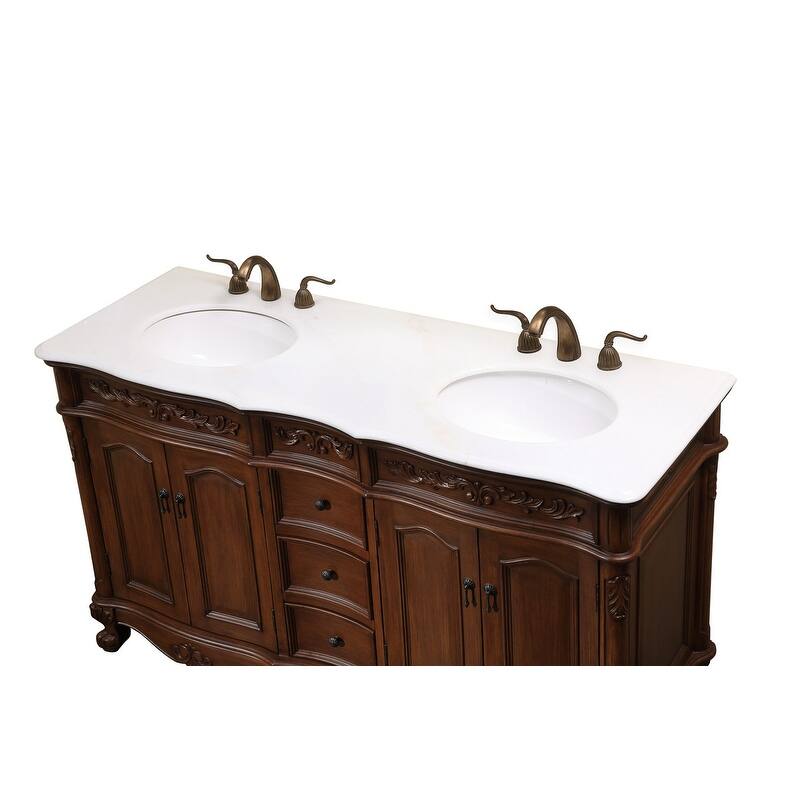 60" Double Bathroom Vanity Sink