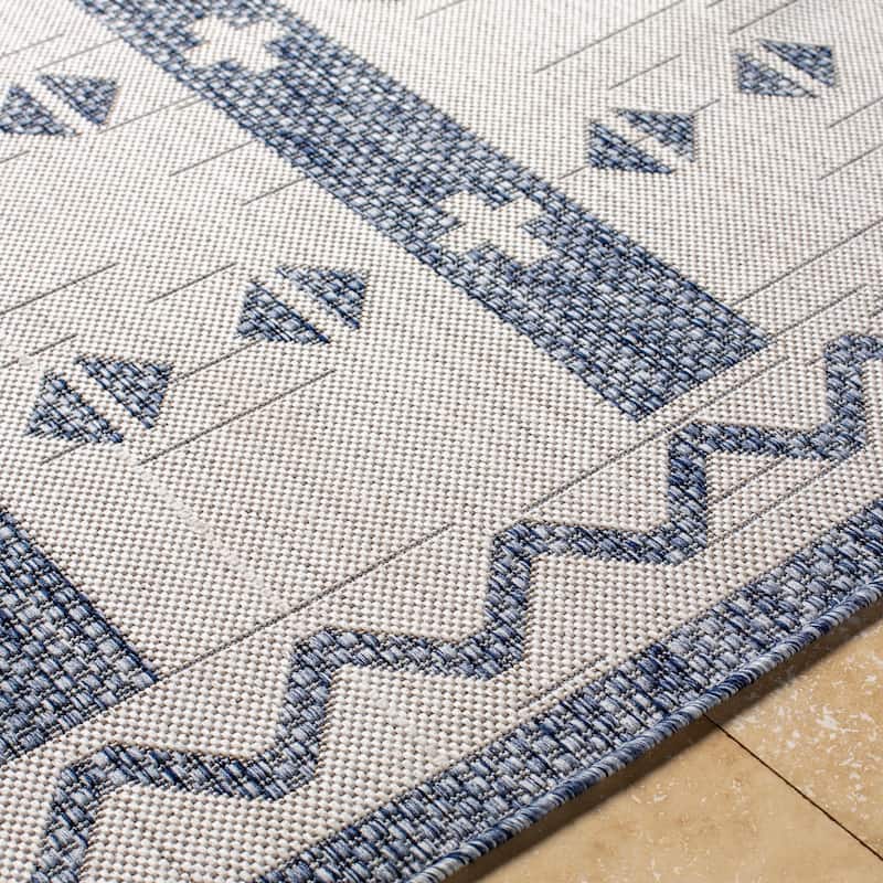 Livabliss Kaylin Indoor/ Outdoor Geometric Stripe Area Rug